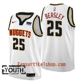 Denver Nuggets Trikot Malik Beasley 25 2018-2019 Nike Weiß Swingman - Kinder